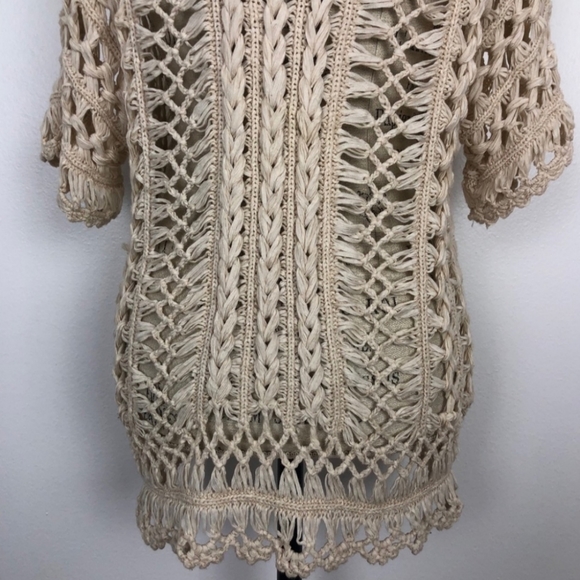 Anthropologie Open Knit Boho Top - Picture 4 of 6